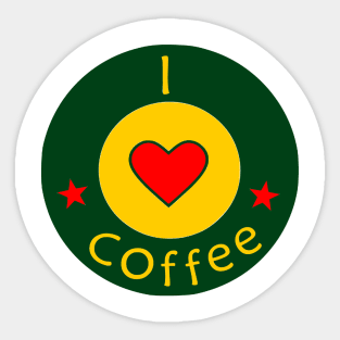 I love Coffee Sticker